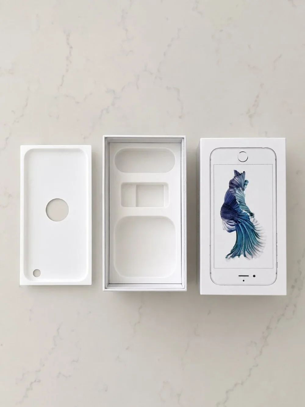 Apple iPhone 6s Original Empty Box 64GB Silver MKQP2LL/A w/ Original Inserts